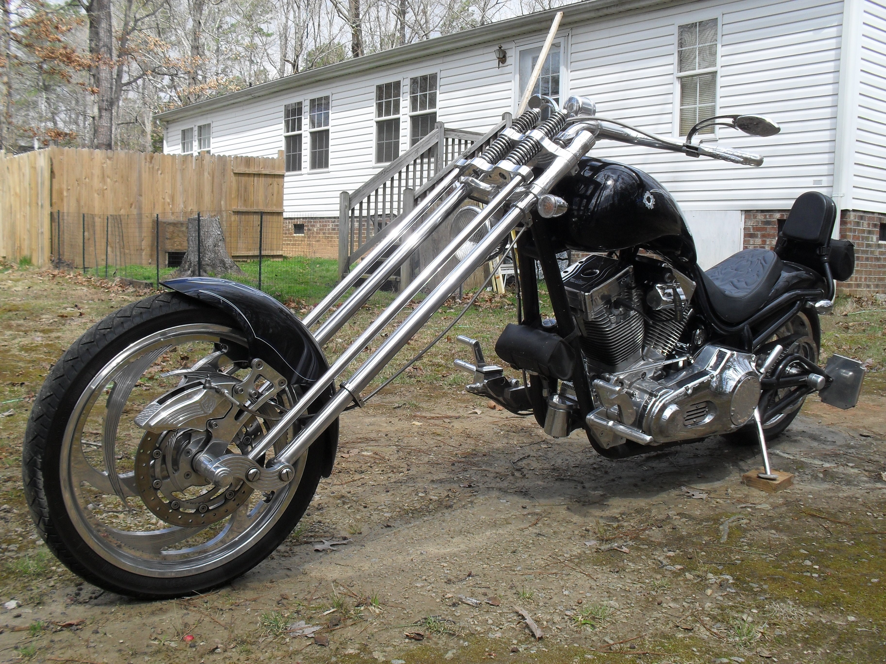 2004 Bourget Bike Works Low Blow Chopper (black), Macon, North Carolina